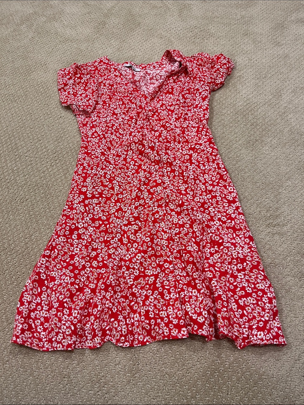 Madewell women’s size 4 red and white flower dress